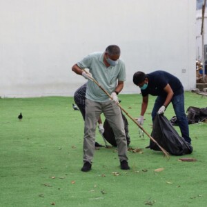 Cleaning in action
